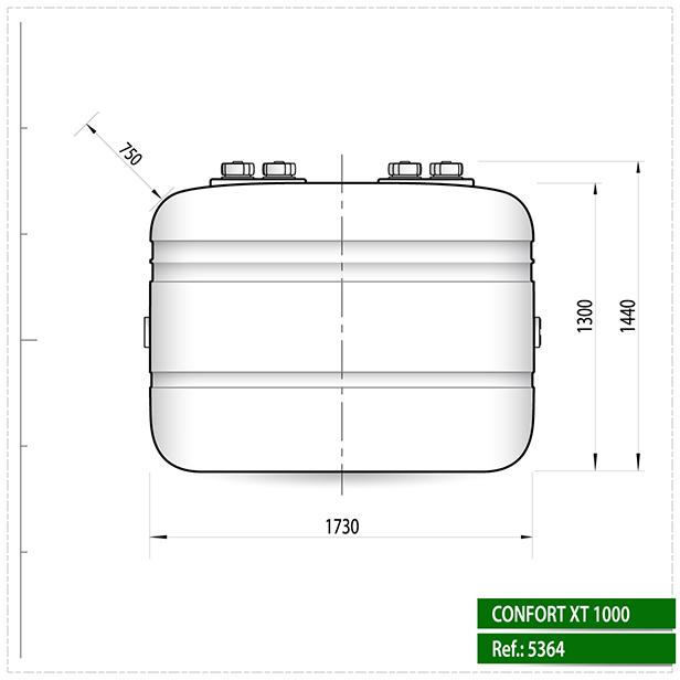 CONFORT XT 1000 DOUBLE-WALLED HEATING OIL TANK