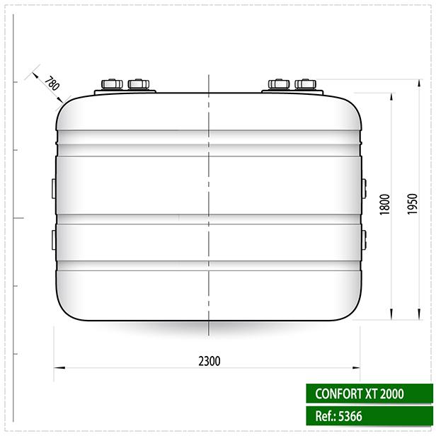 CONFORT XT 2000 DOUBLE-WALLED HEATING OIL TANK