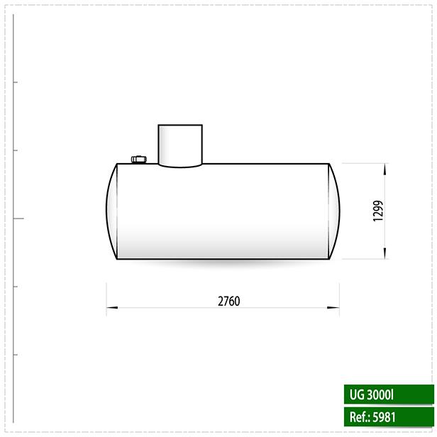 UG3000 DOUBLE-WALLED HEATING OIL TANK in HDPE
