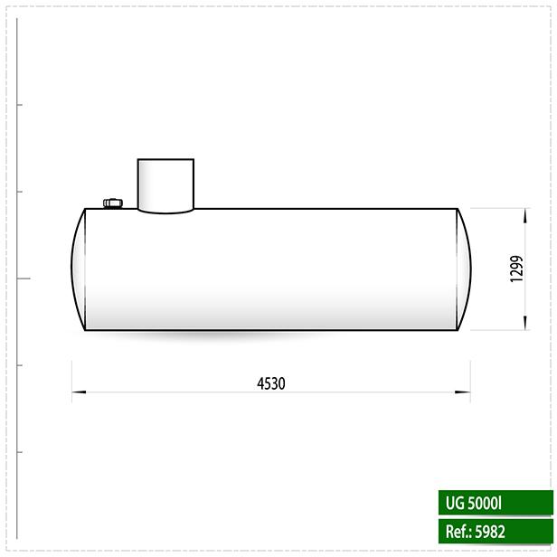 UG5000 DOUBLE-WALLED HEATING OIL TANK in HDPE