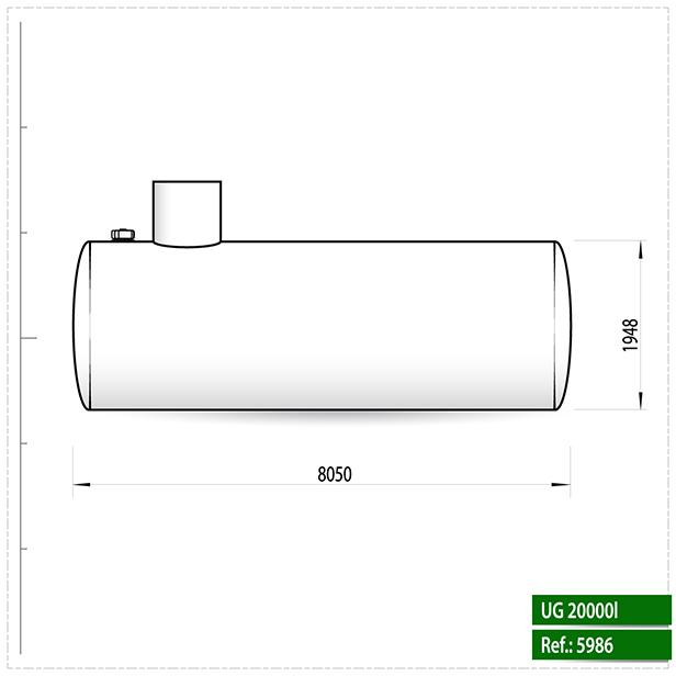 UG20000 DOUBLE-WALLED HEATING OIL TANK in HDPE